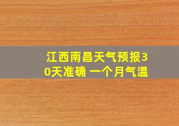 江西南昌天气预报30天准确 一个月气温